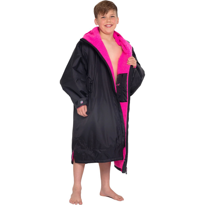 2024 Dryrobe Advance Junior Kurzarm-Wechsel Robe V3 V3KSS - Black / Pink